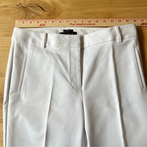 TALBOTS NEWPORT PANTS NWOT 6 WHITE CLASSIC MINIMALIST PREPPY OFFICE CHIC COASTAL - Picture 7 of 11